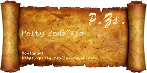 Peity Zsófia névjegykártya