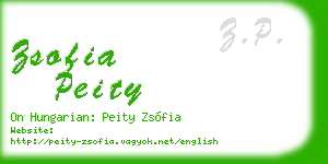 zsofia peity business card